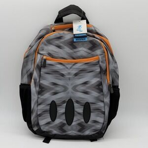 Energy Zone Performance 17" Backpack Gray Geometric Orange Laptop School NWT